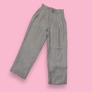 90s, High Waisted Houndstooth Trousers